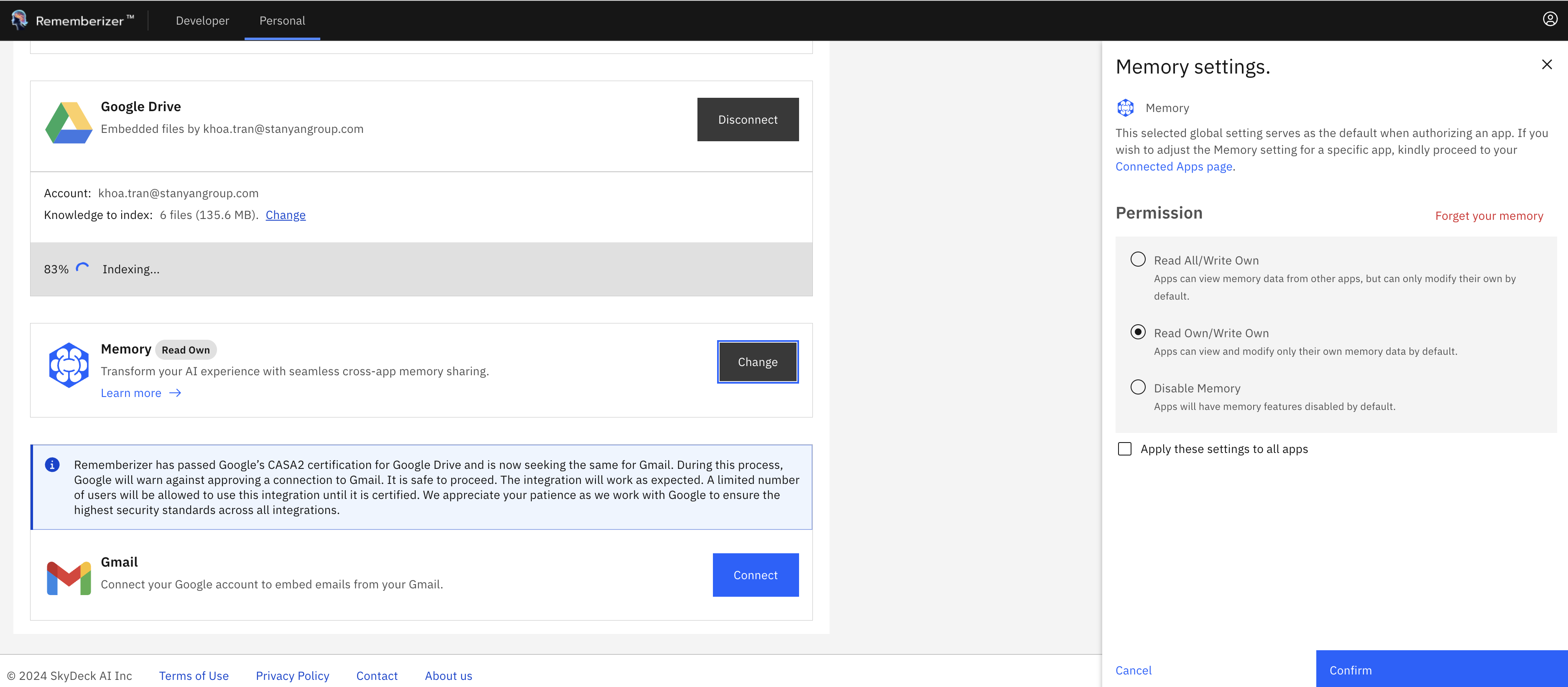 تكوين الذاكرة في صفحة المعرفة