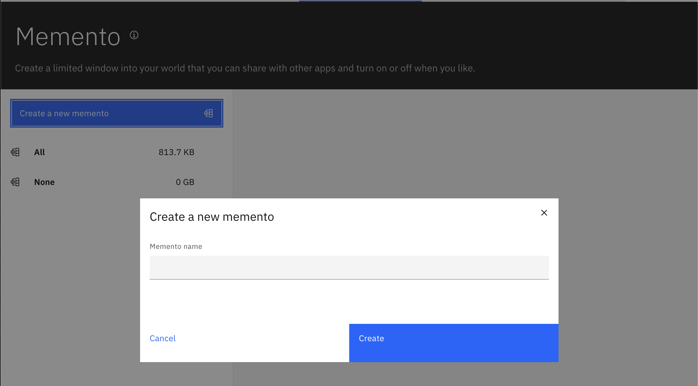 إنشاء ميمنتو